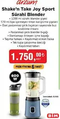 ARZUM SHAKE'N TAKE JOY SPORT SÜRAHİ BLENDER ARZUM SHAKE'N TAKE JOY SPORT SÜRAHİ BLENDER